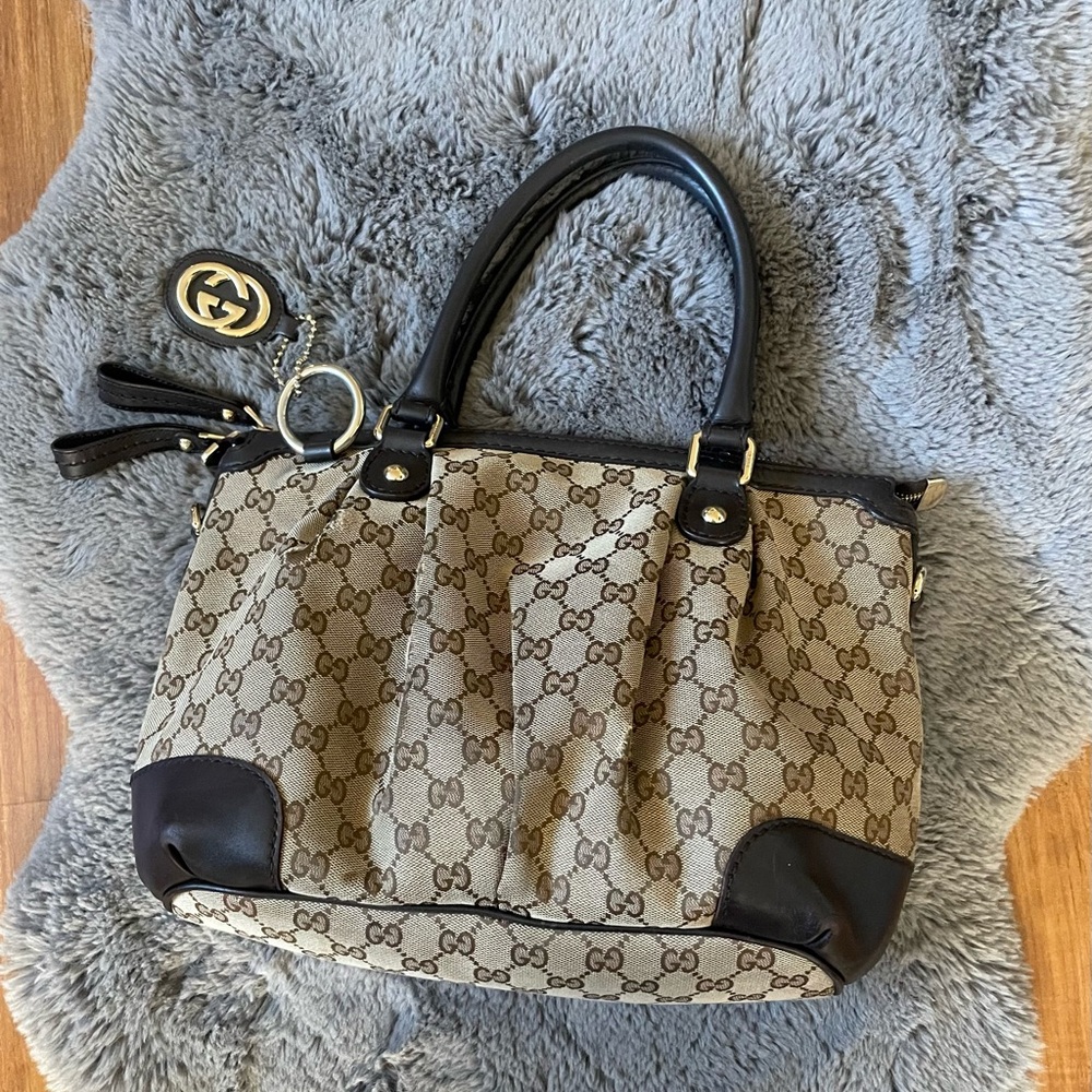 Gucci Brown Monogram Tote Bag